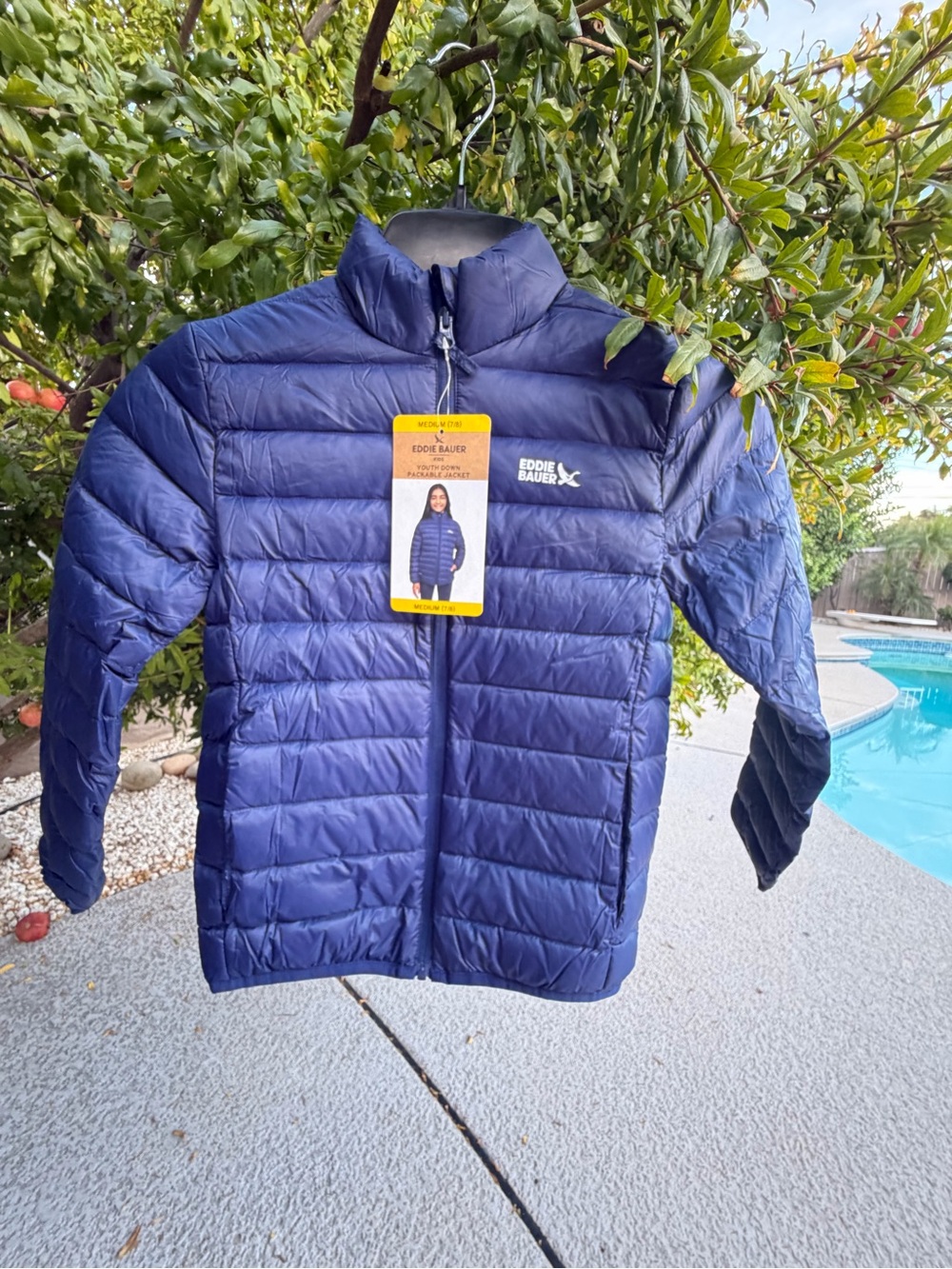 Eddie Bauer Kids Navy Packable Puffer Jacket